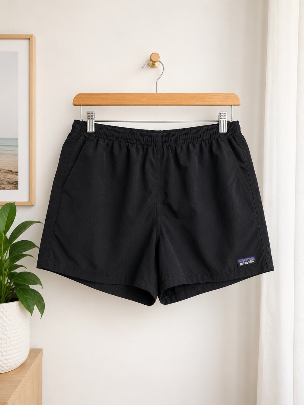 Patagonia Women’s Black Athletic Shorts | Nylon Outdoor Hiking Running small s